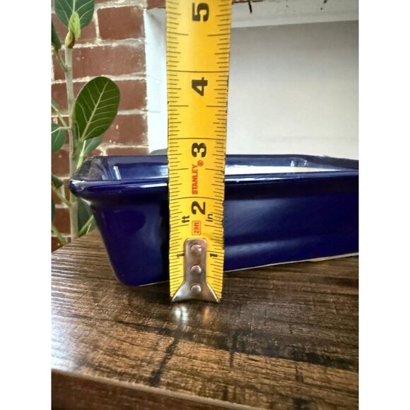 Rectangular Blue Ceramic Dish - Picture 6 of 10